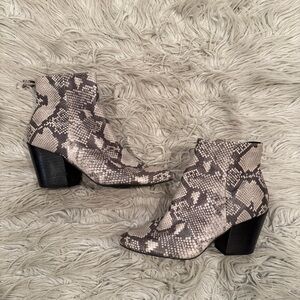 Dolce Vita Snakeskin Ankle Boots